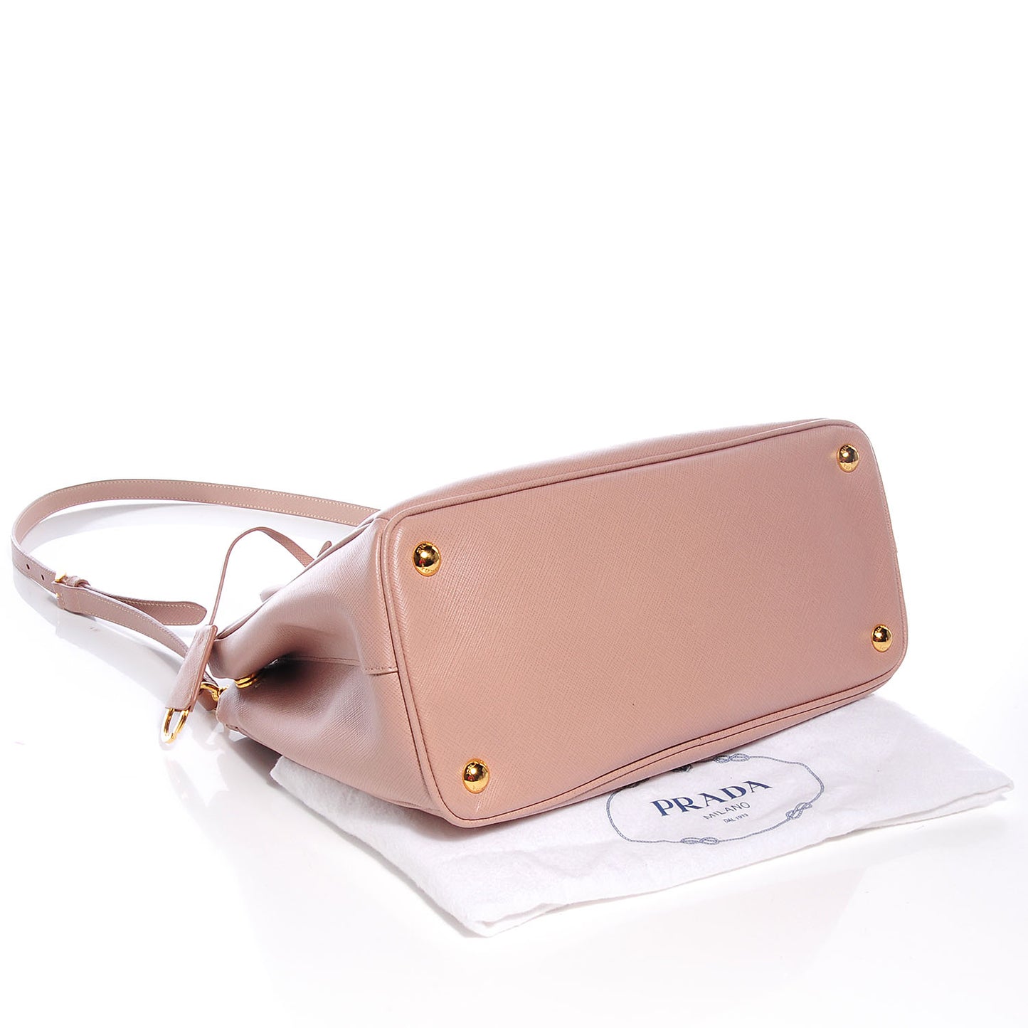 Saffiano Lux Small Double Zip Tote Cammeo