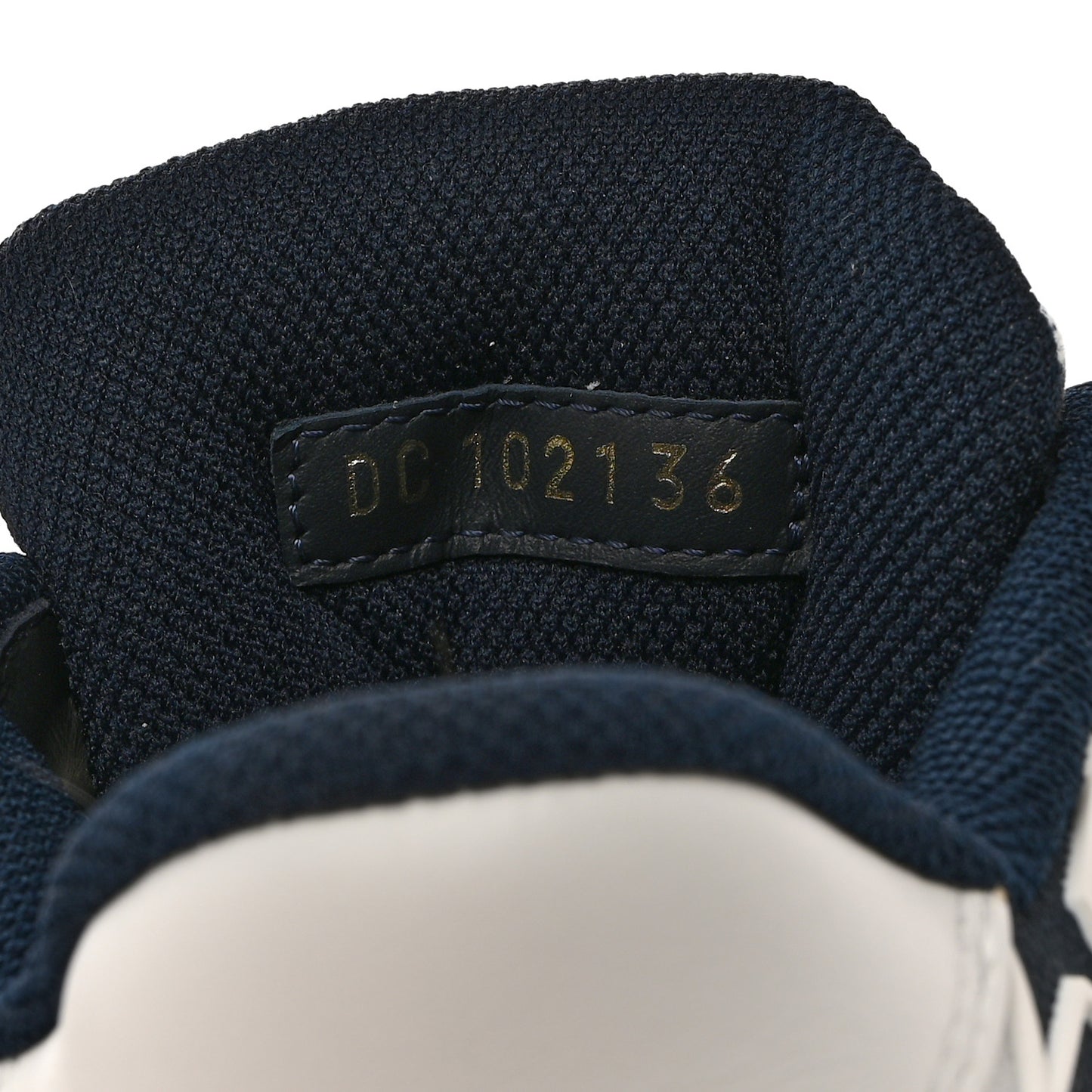 Canvas Embroidered Womens Walk'n' Dior Star High Top Sneakers 36 White Navy