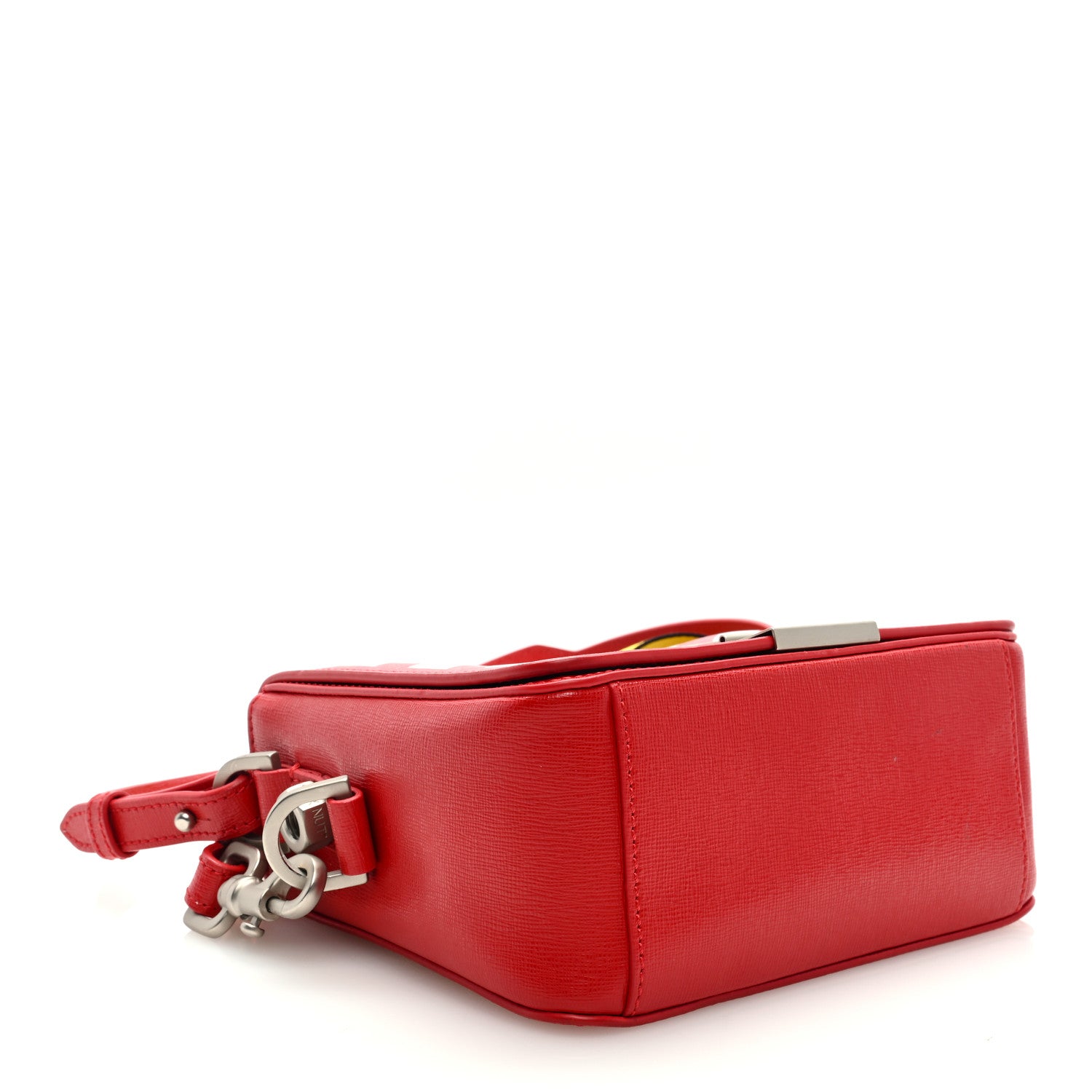 Off-White Calfskin Diag Striped Belt Bag Crossbody White Red 4 of 8