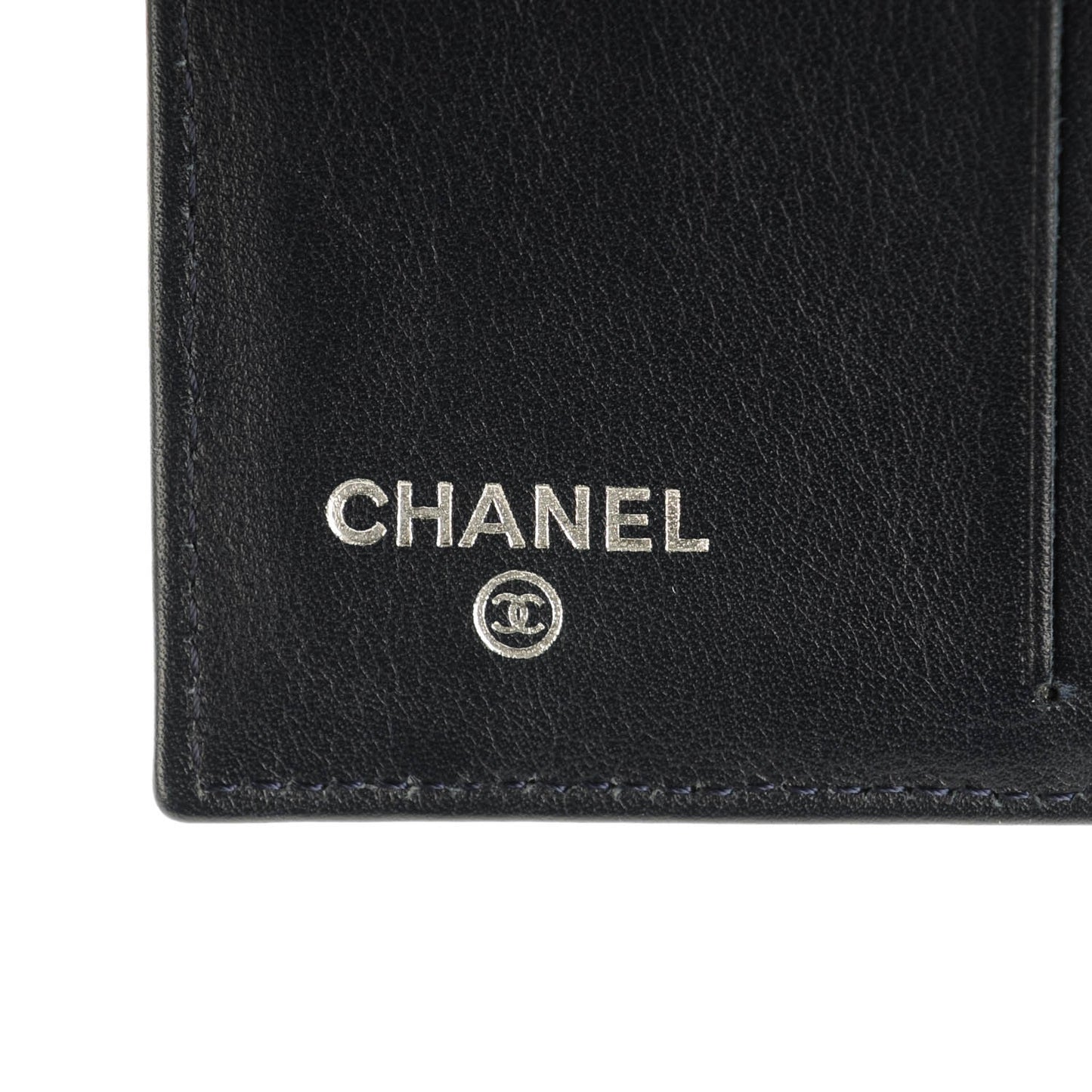 Caviar Quilted Compact French Flap Wallet Marine