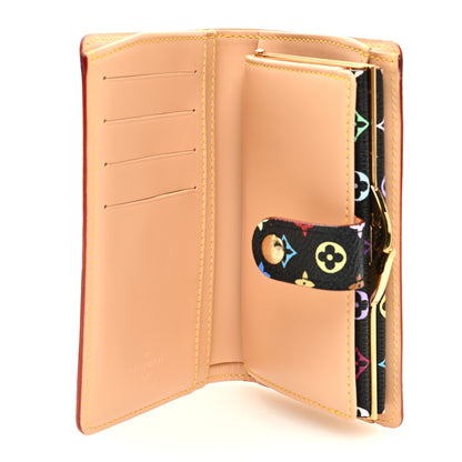 Louis Vuitton Monogram Multicolor French Purse Wallet Black 5 of 6