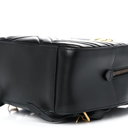 Gucci Calfskin Matelasse GG Marmont Backpack Black 10 of 12