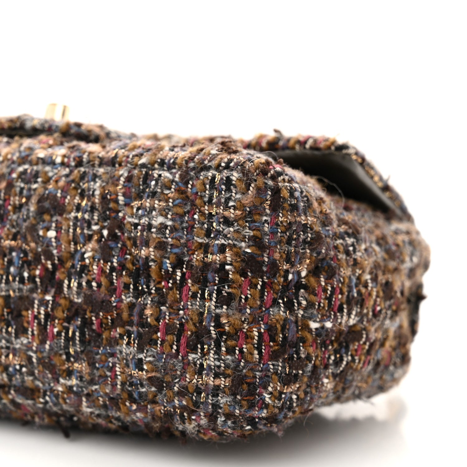 Chanel Tweed Quilted Mini Rectangular Flap Brown Multicolor 10 of 11