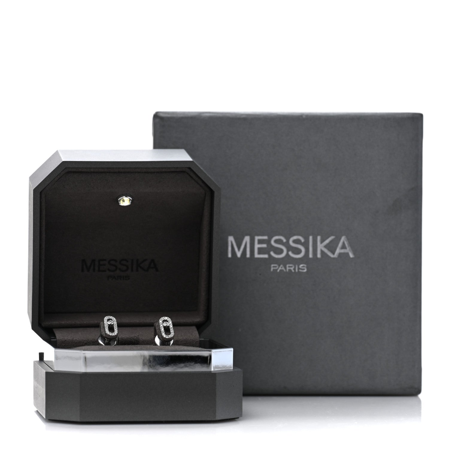 Messika 18K White Gold Diamond Move Uno Earrings 5 of 5