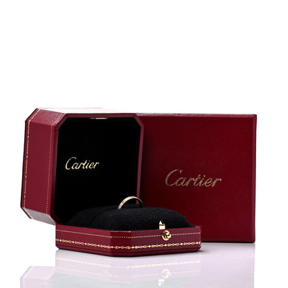 Cartier 18K Pink Gold Diamond 2.6mm LOVE Paved Band Ring 54 6.75 5 of 5