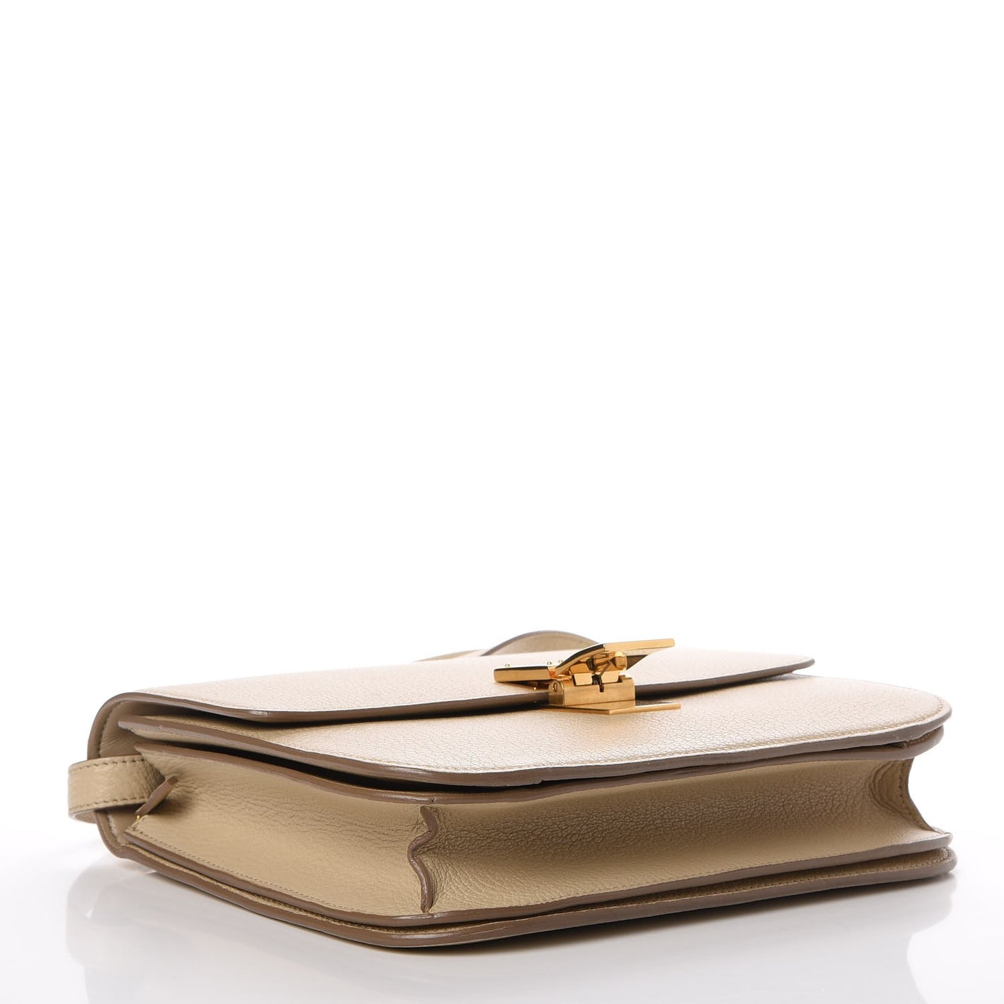 Goatskin Medium Classic Box Flap Bag Dune