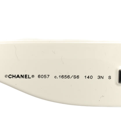 Chanel Acetate Cat Eye Sunglasses 6057 Black White 6 of 7