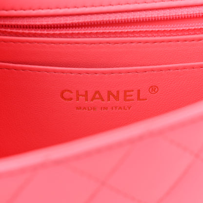 Chanel Lambskin Quilted Mini Rectangular Flap Pink 5 of 8