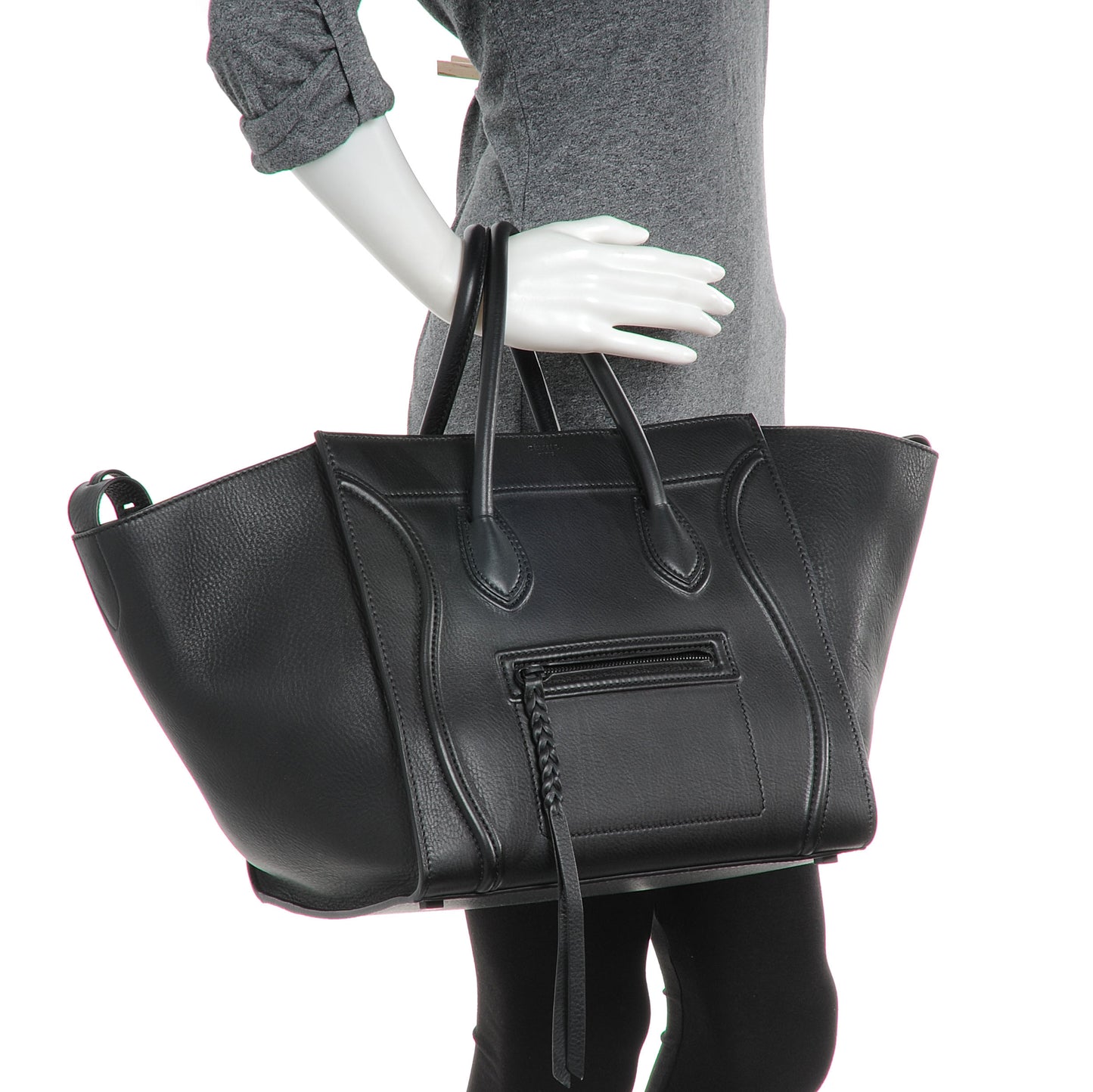 Calfskin Medium Phantom Luggage Black