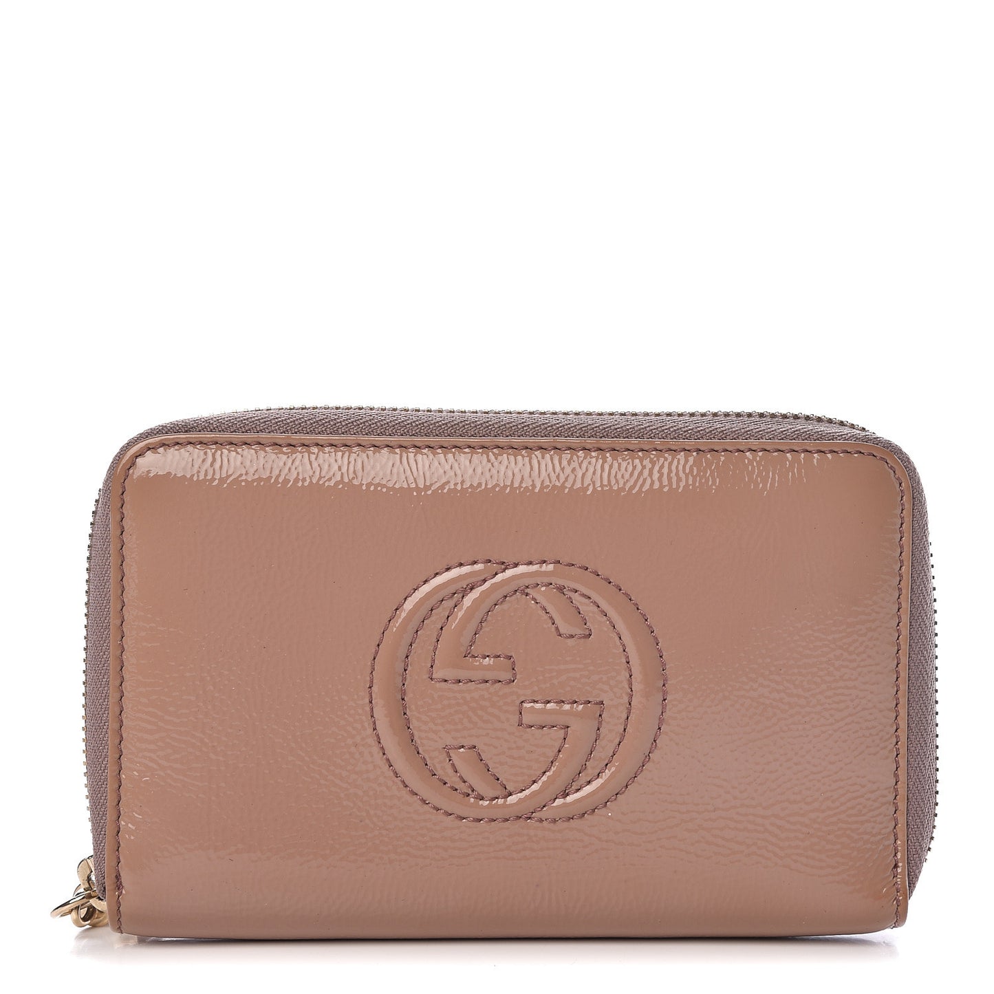 Patent Medium Soho Zip Around Wallet Dark Cipria