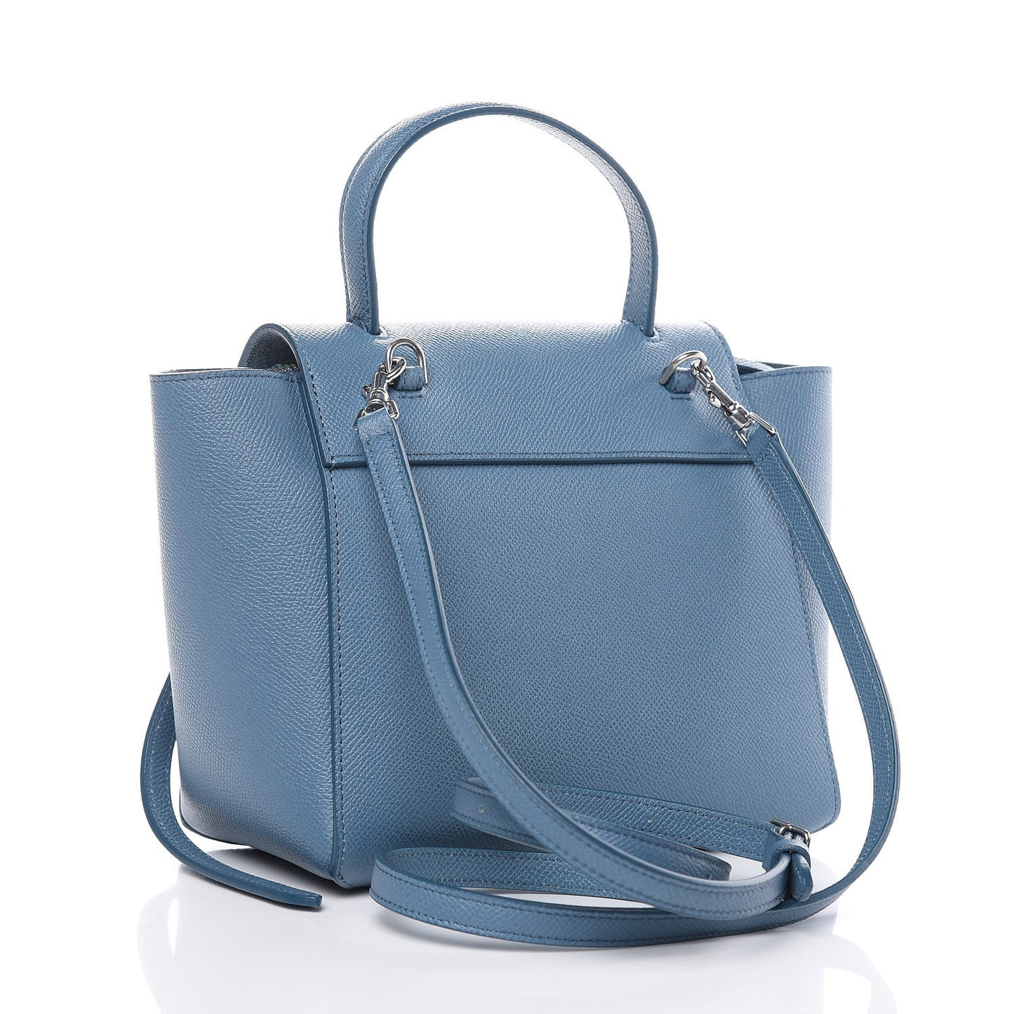 Grained Calfskin Nano Belt Bag Slate Blue