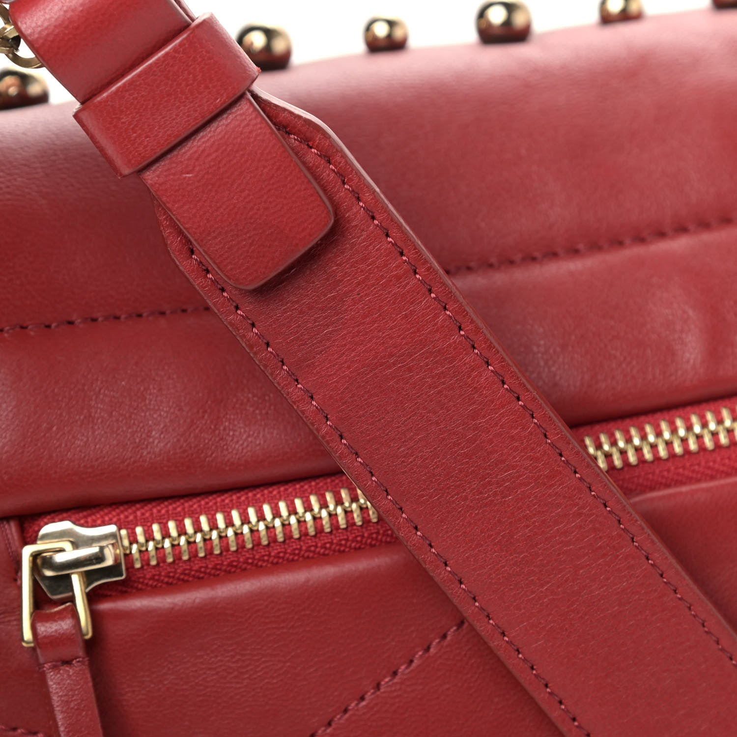 Lanvin Lambskin Quilted Medium Sugar Flap Shoulder Bag Red 10 of 14