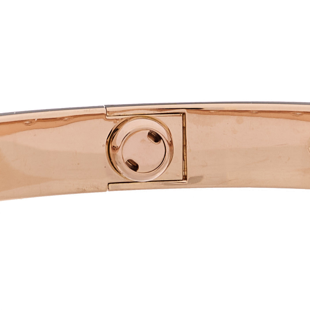18K Pink Gold 10 Diamond LOVE Bracelet 16