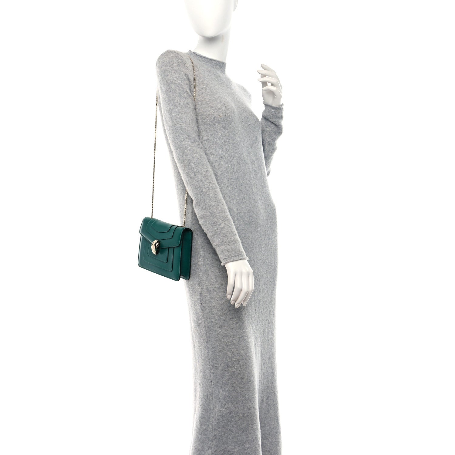 Bulgari Calfskin Serpenti Forever Crossbody Bag Emerald Green 3 of 10