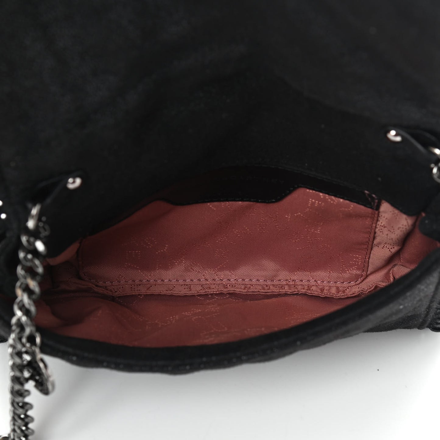 Shaggy Deer Quilted Studded Falabella Crossbody Black