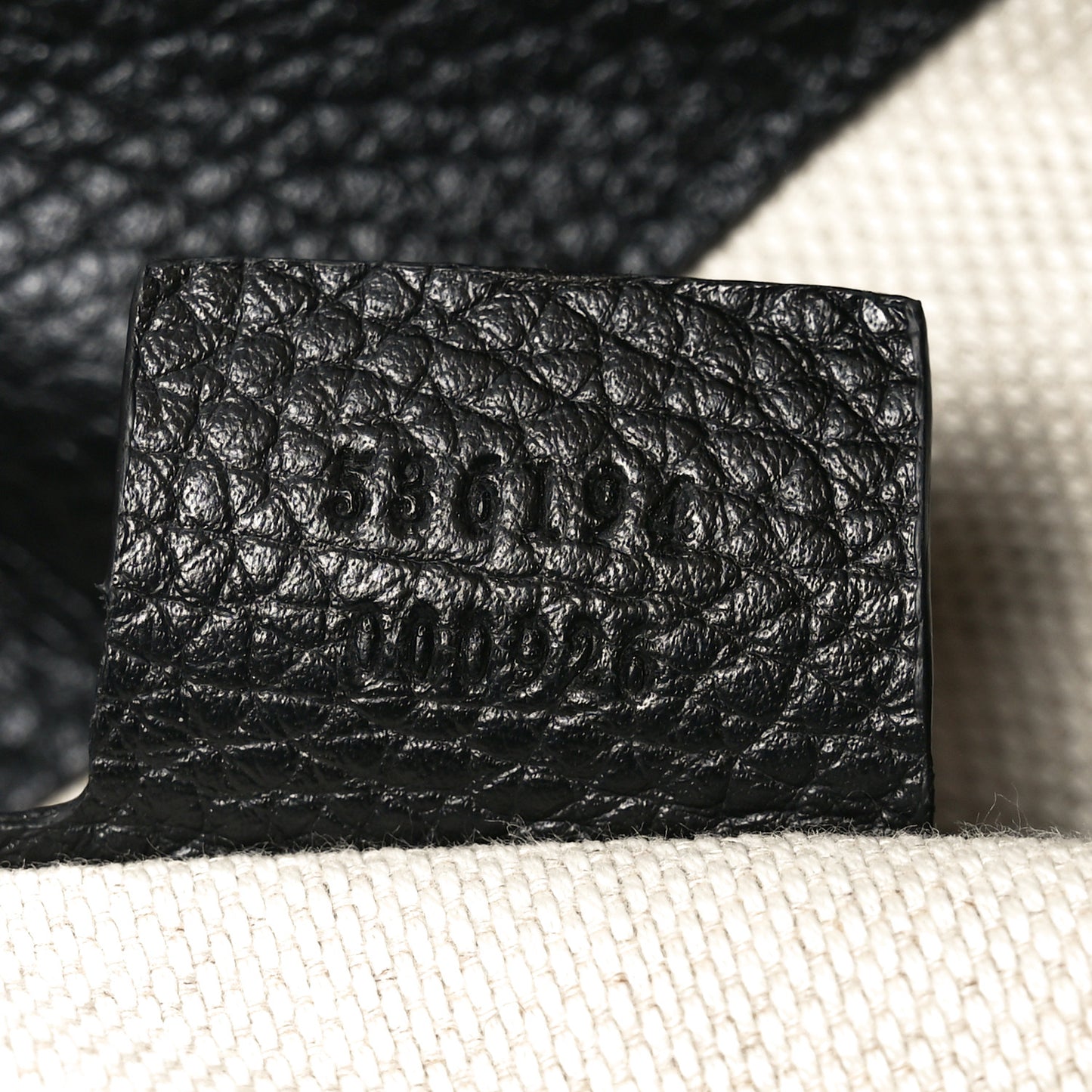 Pebbled Calfskin Large Soho Hobo Black