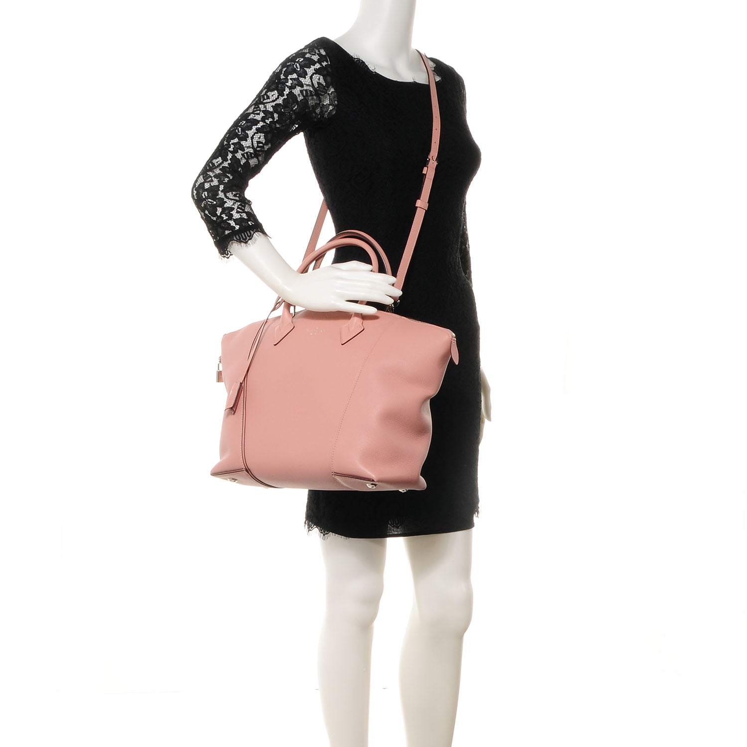 Louis Vuitton Veau Cachemire Soft Lockit MM Magnolia 2 of 9