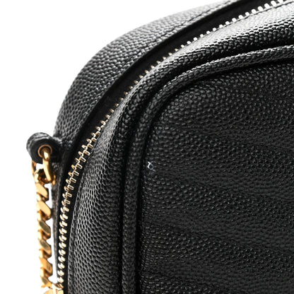 Saint Laurent Grain De Poudre Matelasse Monogram Mini Lou Camera Bag Black 11 of 13