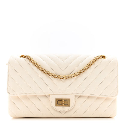 Chanel Aged Calfskin Chevron Quilted 2.55 Reissue 225 Flap White 1 of 9