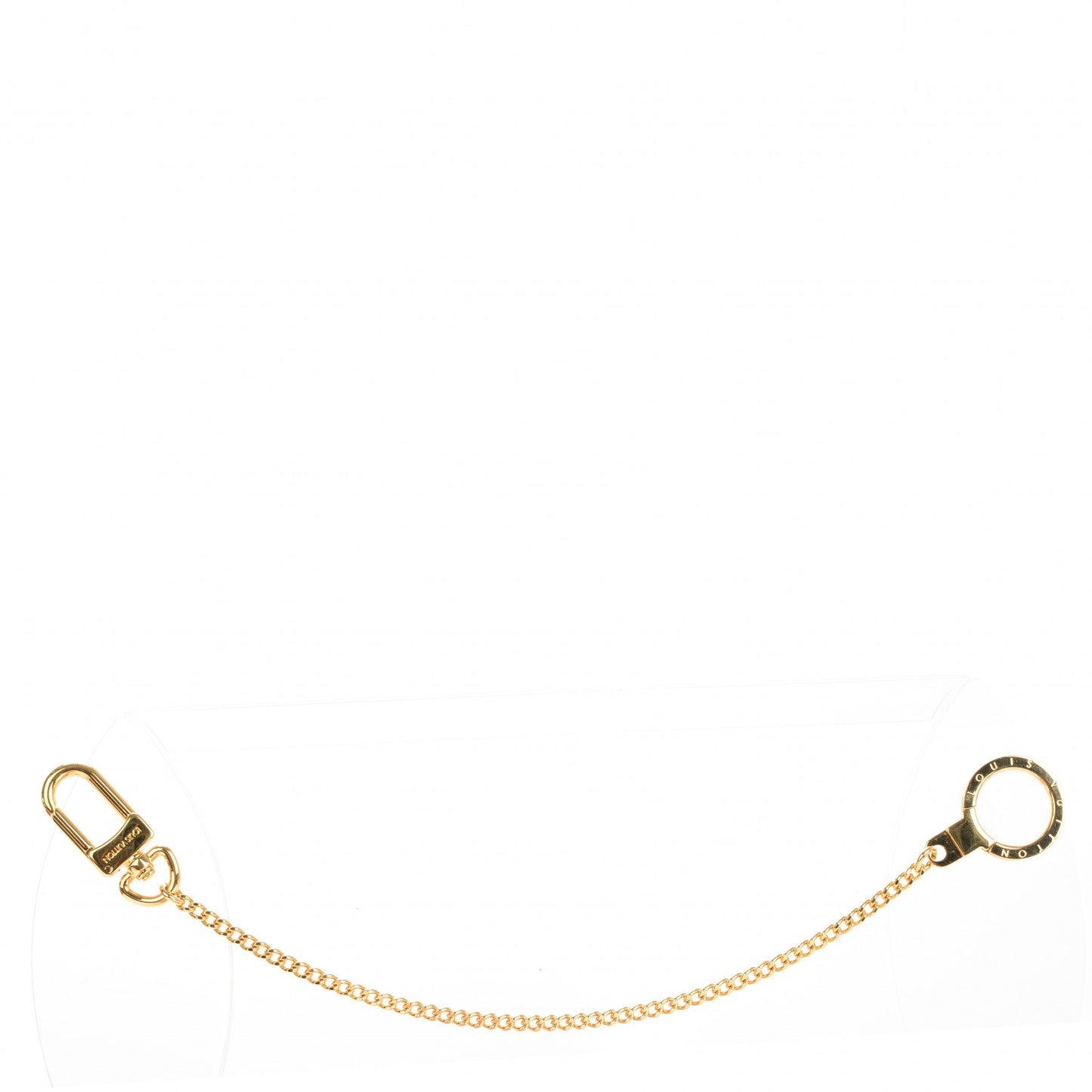 Metal Pochette Extender Key Ring Chain Gold