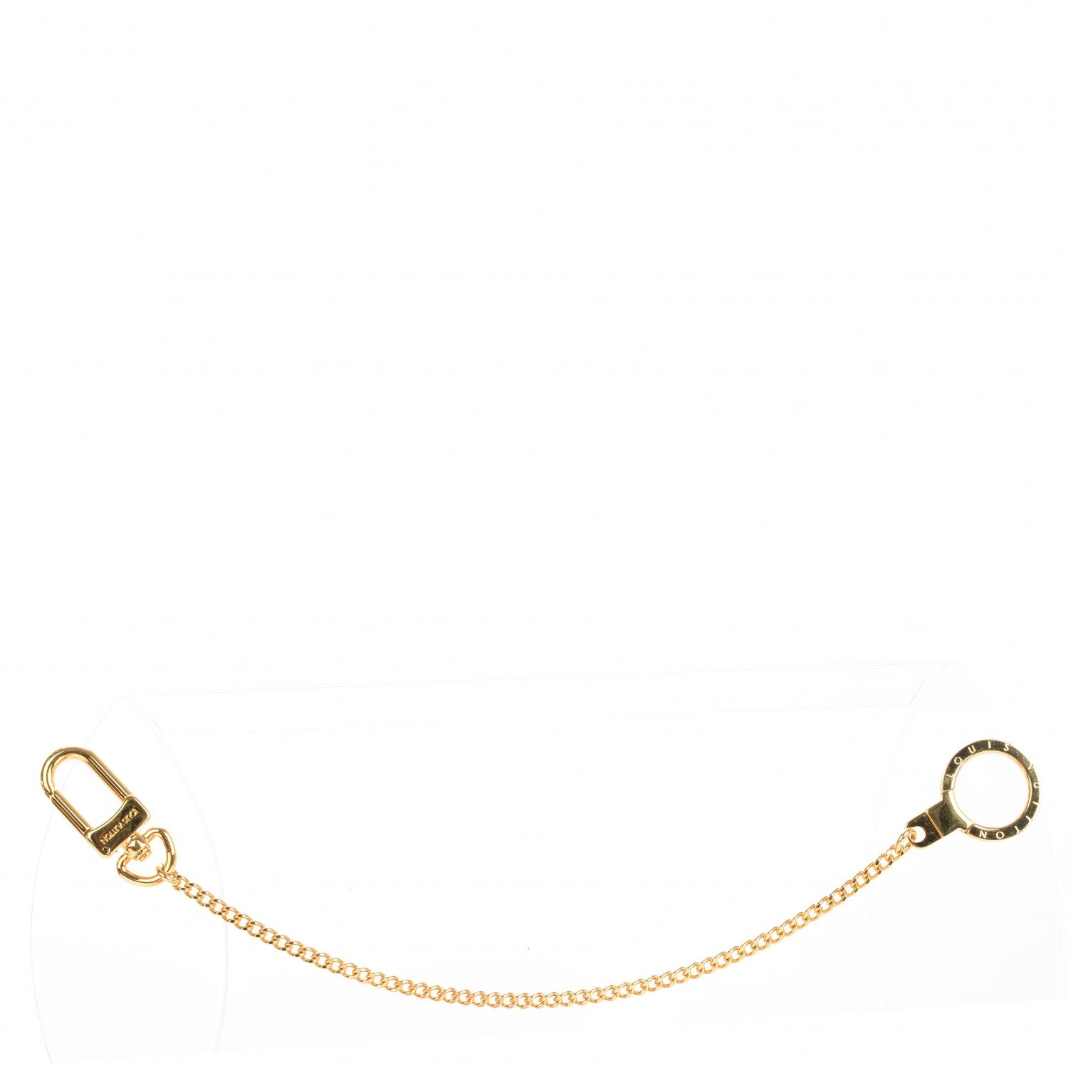 Louis Vuitton Metal Pochette Extender Key Ring Chain Gold 1 of 5