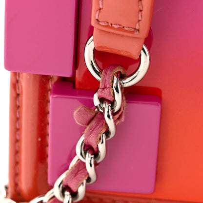 Chanel Plexiglass Patent Small Boy Brick Flap Pink Orange 11 of 11