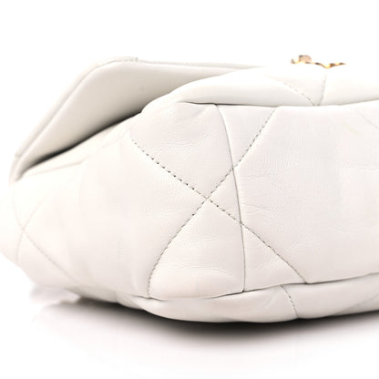 Chanel Goatskin Quilted Medium Chanel 19 Flap White 8 of 11