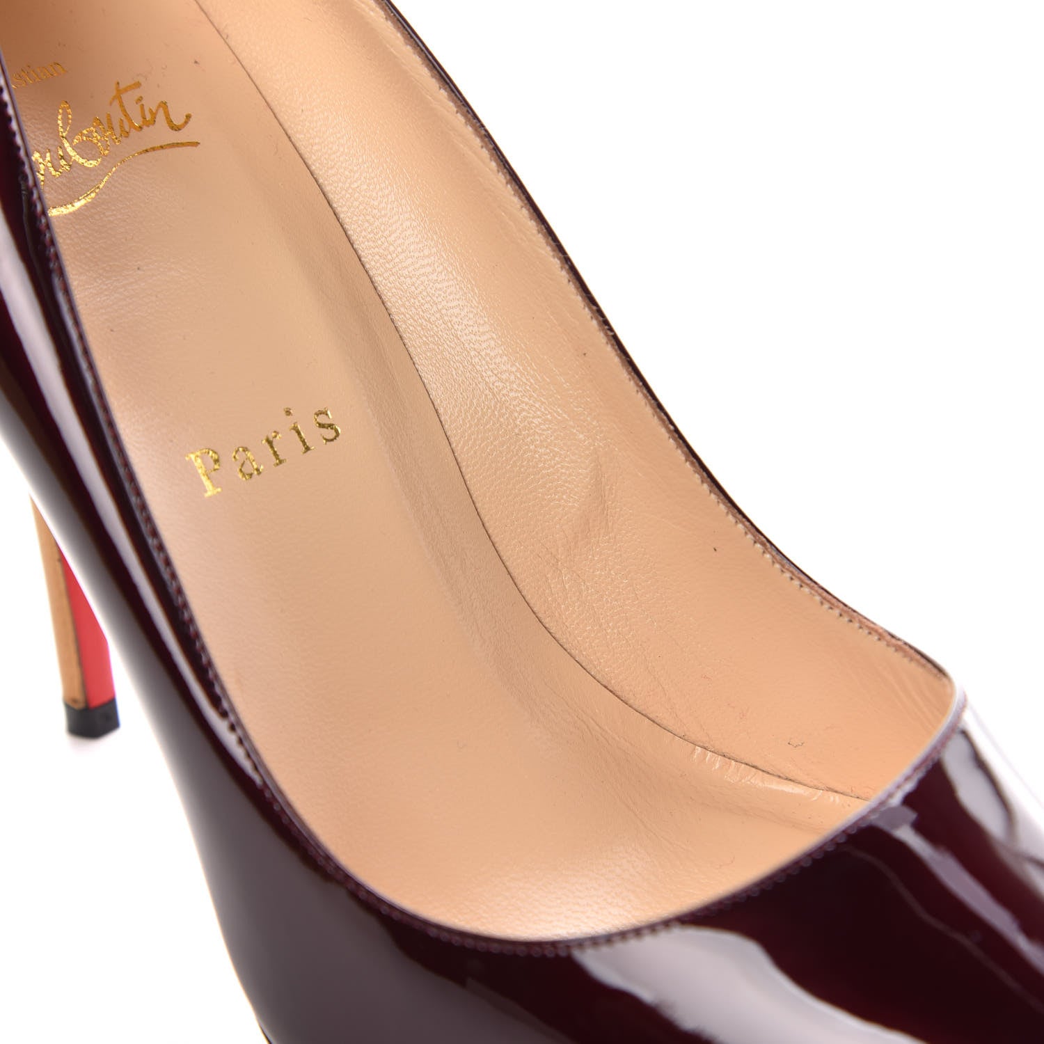 Christian Louboutin Patent Pony Hair Leopard Print Huguette 100 Pumps 39 Rouge Noir Leopard 8 of 15