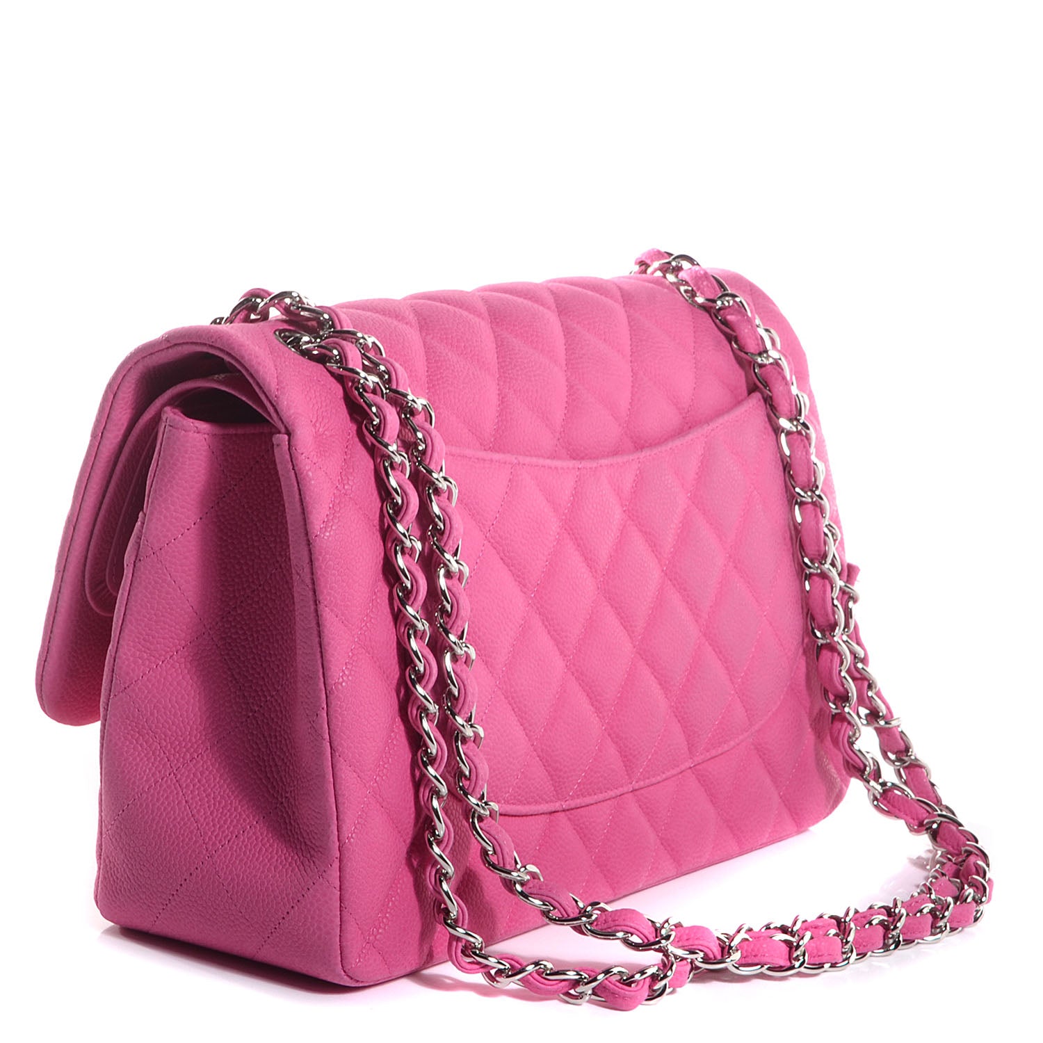 Chanel Iridescent Caviar Jumbo Double Flap Hot Pink 3 of 7