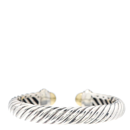 David Yurman Sterling Silver 18K Yellow Gold 10mm Waverly Bracelet 3 of 4