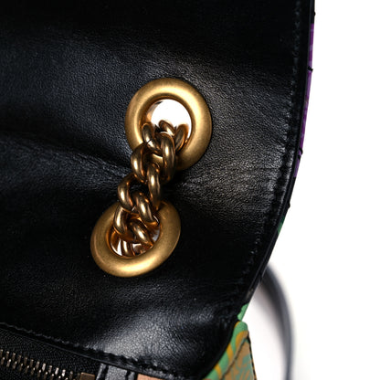 Gucci X KEN SCOTT Calfskin Matelasse Floral Small GG Marmont Shoulder Bag Black 13 of 14