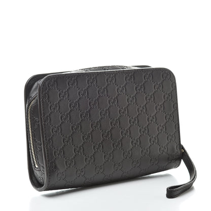 Gucci Guccissima Zip Clutch Dark Brown 3 of 7