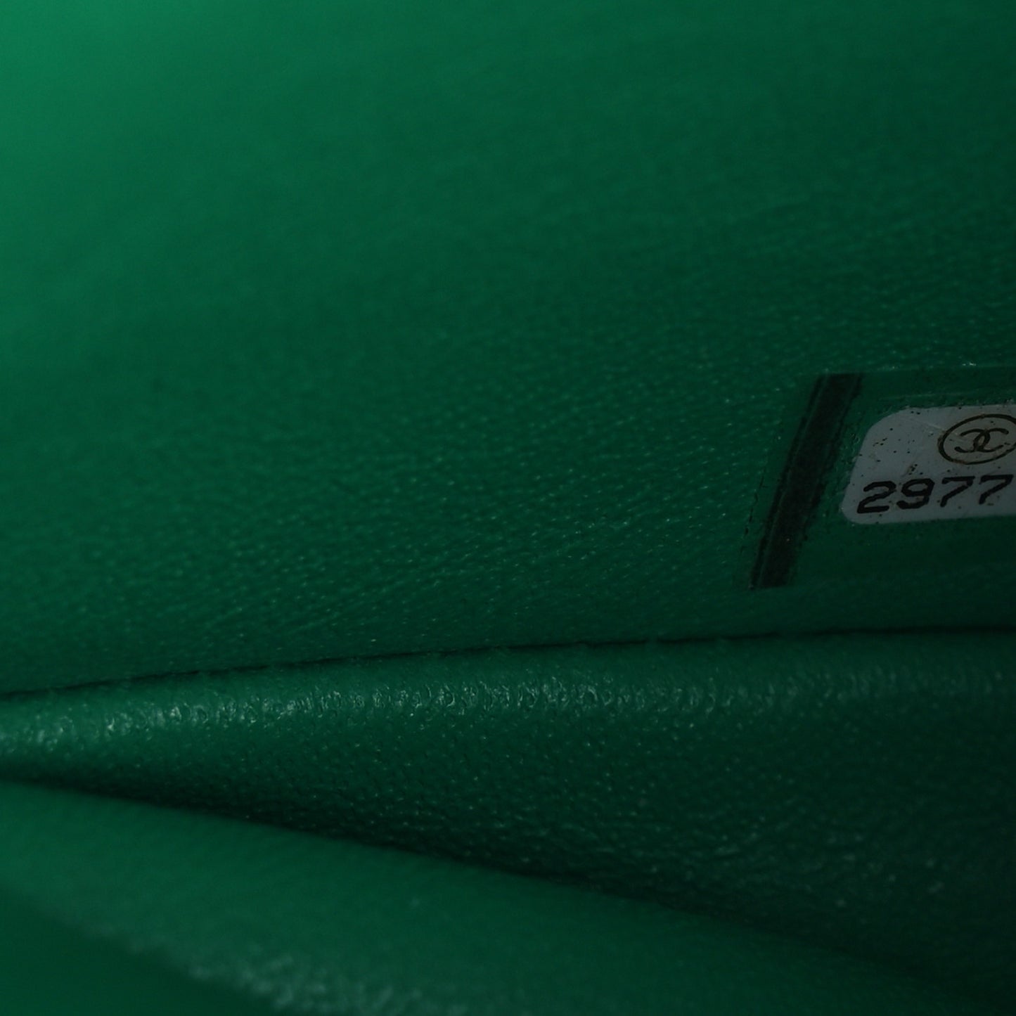 Lambskin Quilted Mini Rectangular Flap Green