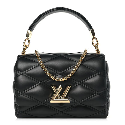 Louis Vuitton Lambskin Malletage GO-14 PM NM Black 1 of 9