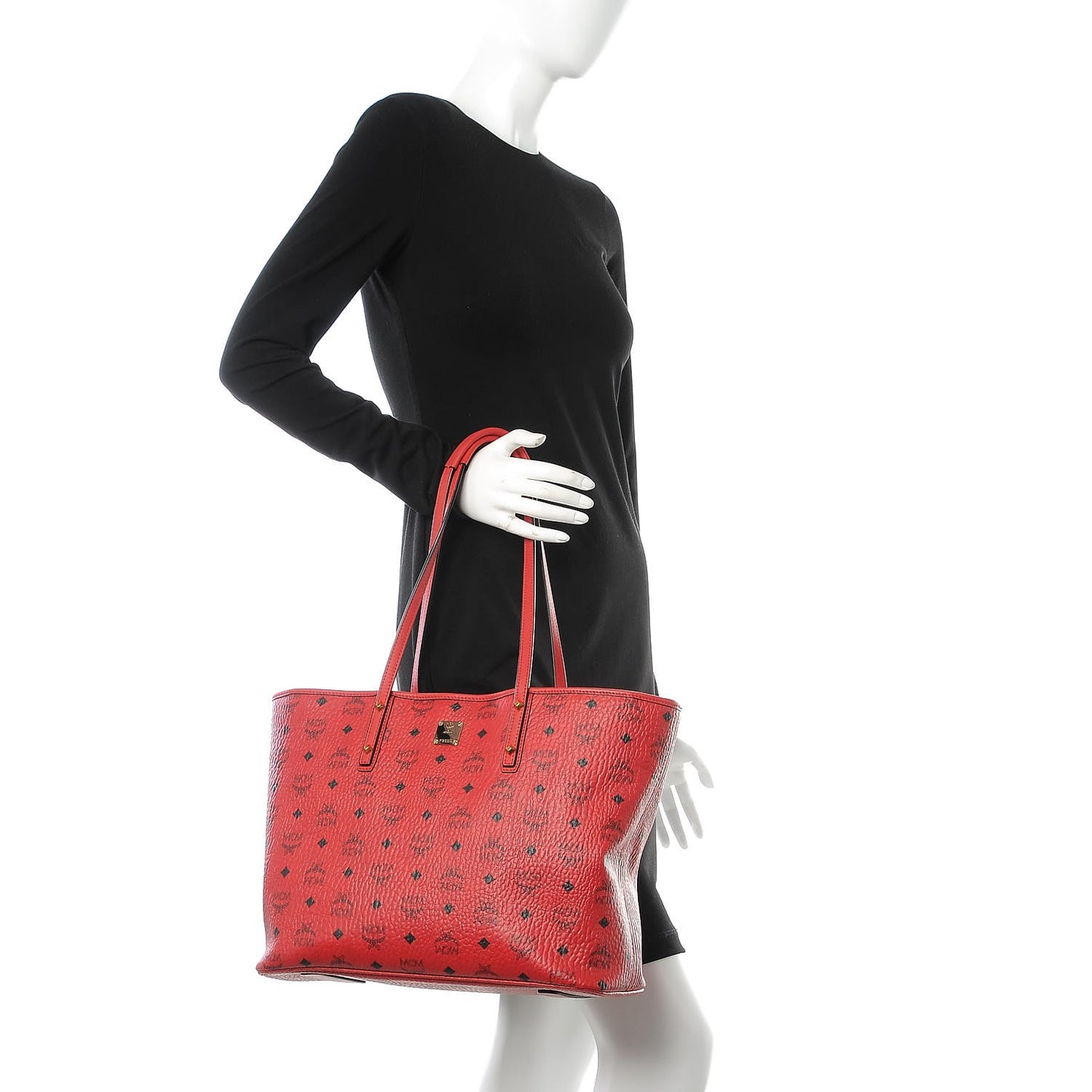 Visetos Medium Anya Shopping Tote Red