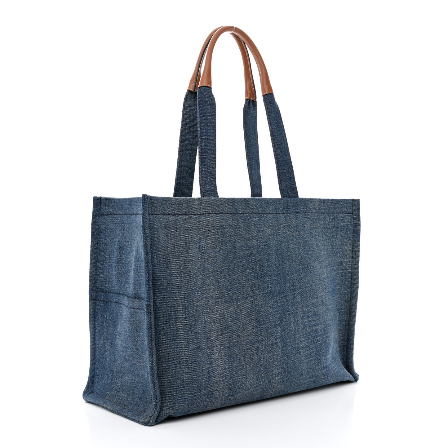 Denim Large Thais Cabas Navy Tan