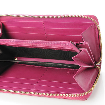 Gucci Patent Microguccissima Nice Zip Around Wallet Bright Bouganville 5 of 9