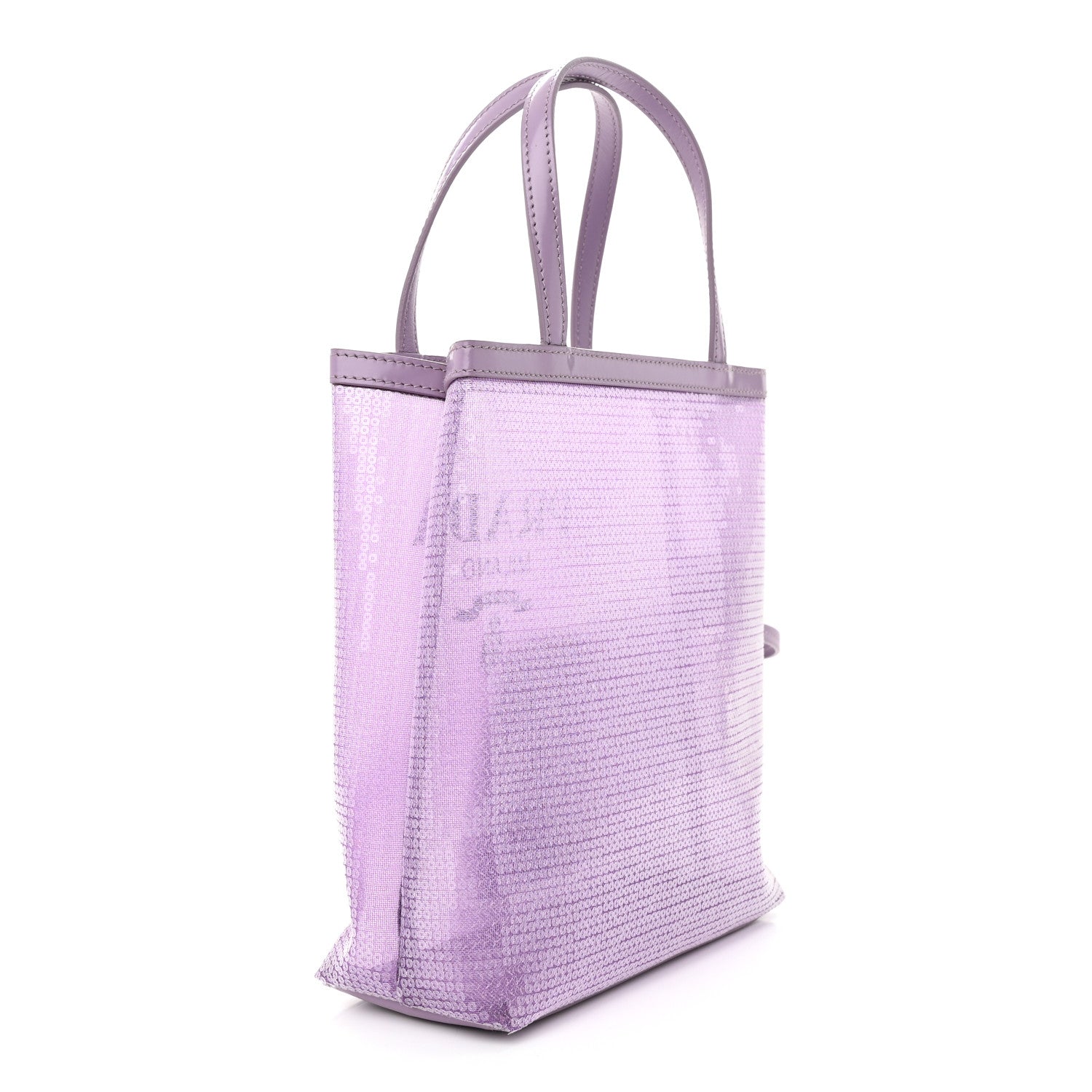 Prada Sequin Mesh Small Tote Bag Lilium 3 of 13