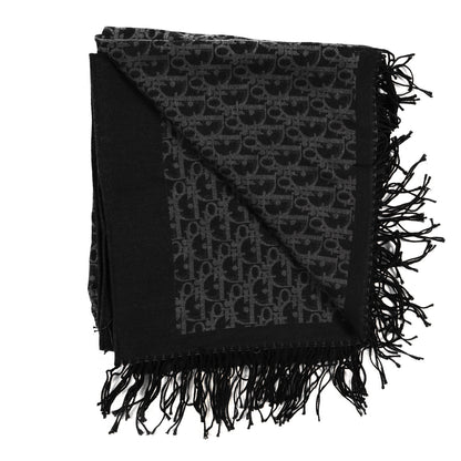 Christian Dior Wool Oblique Throw Blanket Black 2 of 3