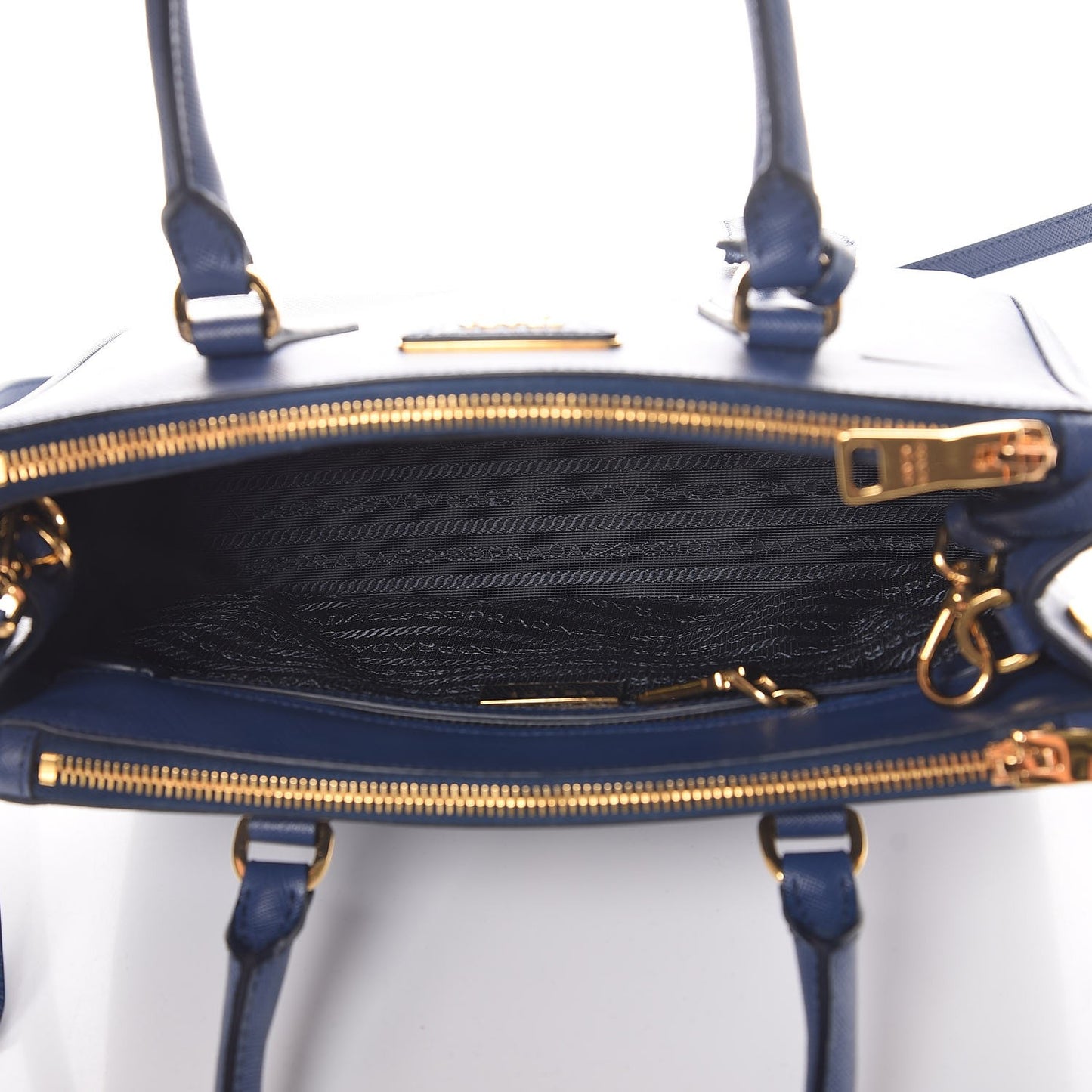 Saffiano Mini Galleria Double Zip Tote Bleuette