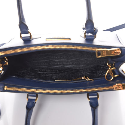 Prada Saffiano Mini Galleria Double Zip Tote Bleuette 5 of 7
