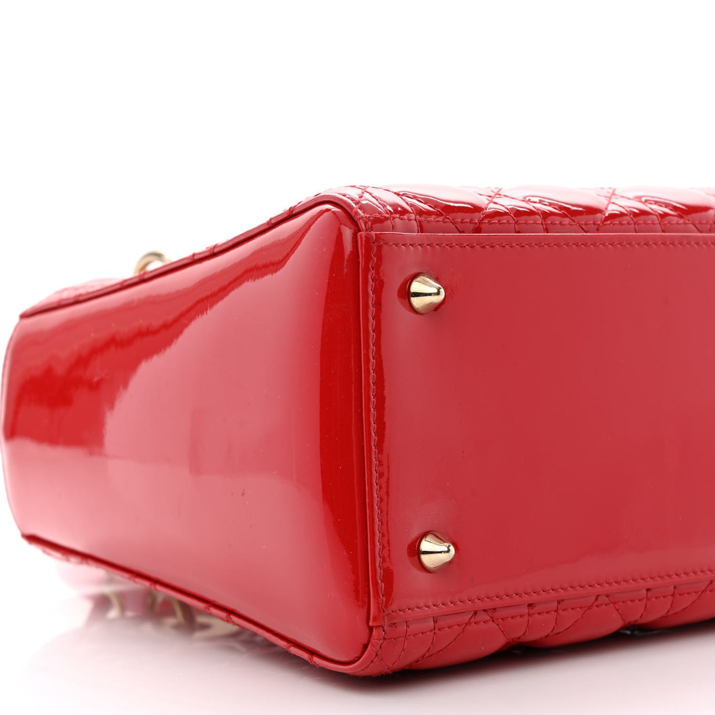 Patent Cannage Medium Lady Dior Red