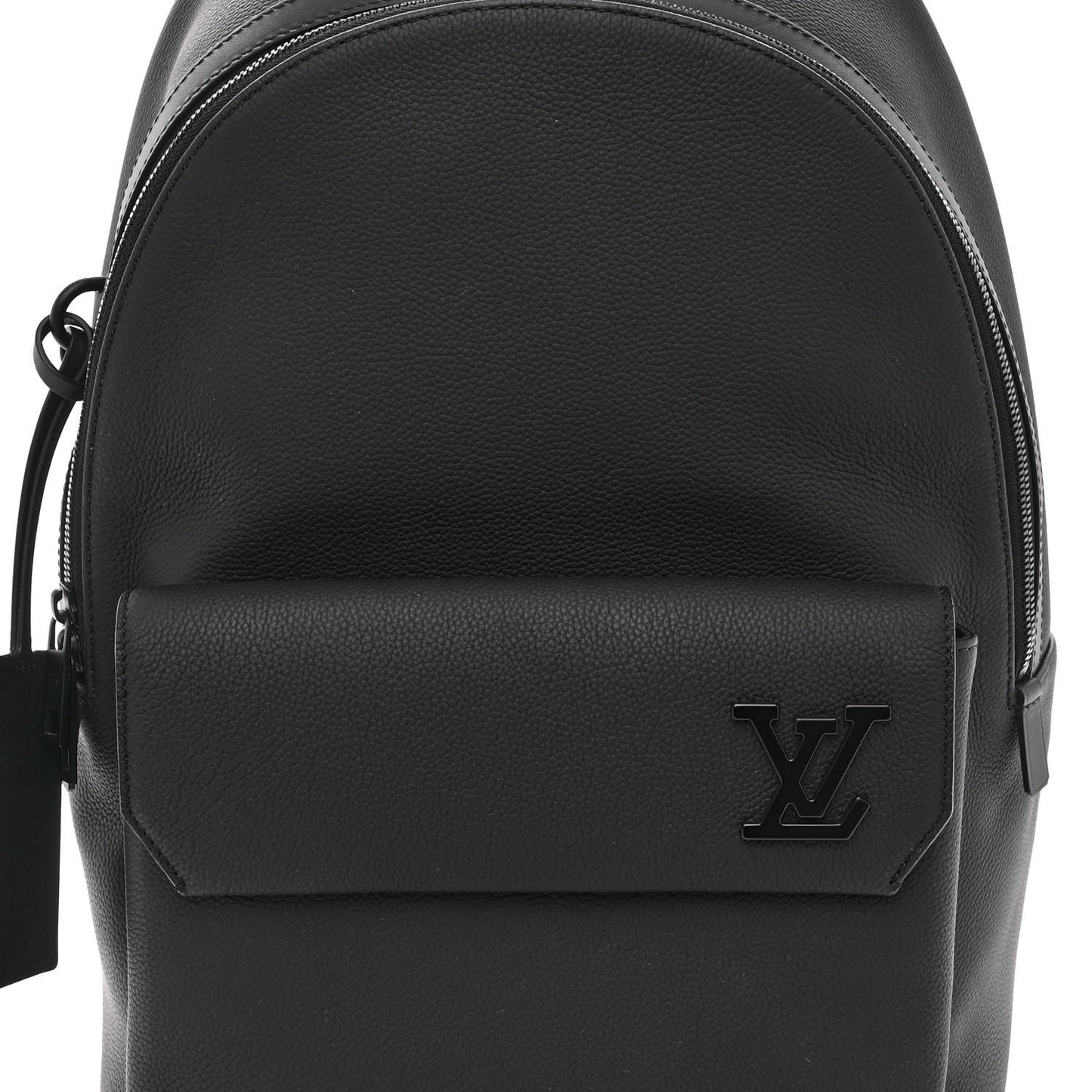 Grained Calfskin Aerogram Takeoff Backpack Black