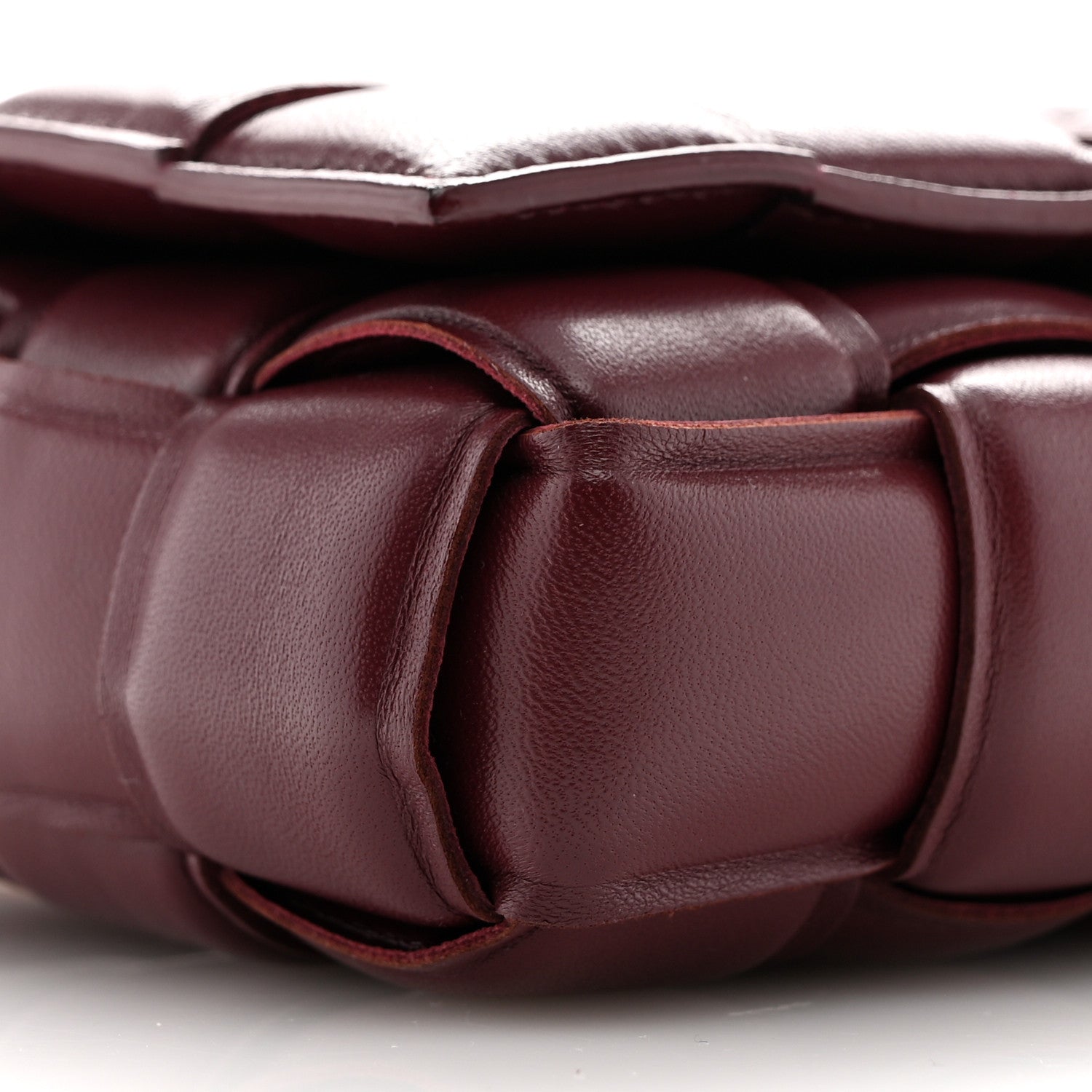 Bottega Veneta Nappa Maxi Intreccio Small Padded Cassette Crossbody Bag Barolo 9 of 10