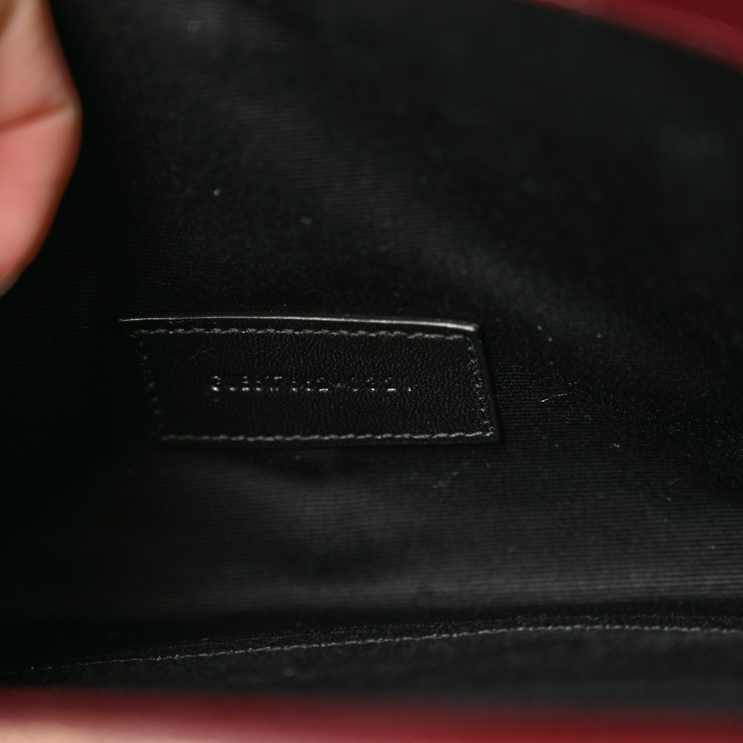 Grain De Poudre Matelasse Chevron Monogram Envelope Clutch Rouge Legion