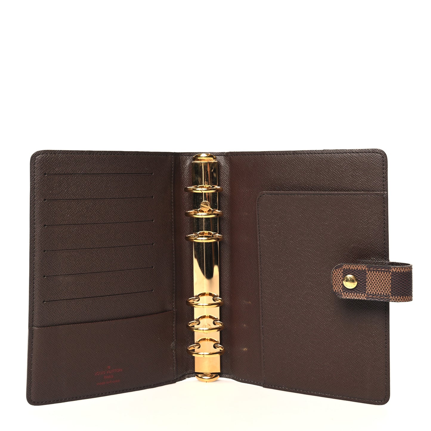 Damier Ebene Medium Ring Agenda Cover