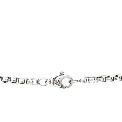 David Yurman Sterling Silver Black Diamond Chevron Cross Pave Pendant Necklace 5 of 5
