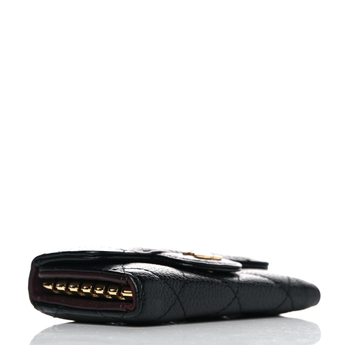Caviar Quilted 6 Key Holder Black