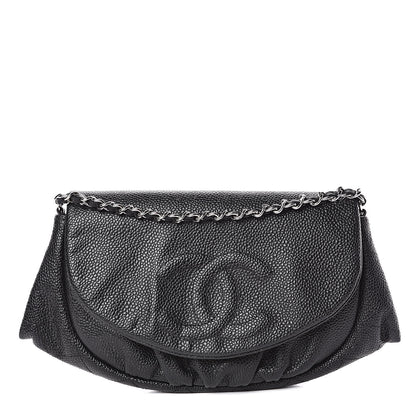 Chanel Caviar Half Moon Wallet On Chain WOC Black 1 of 11