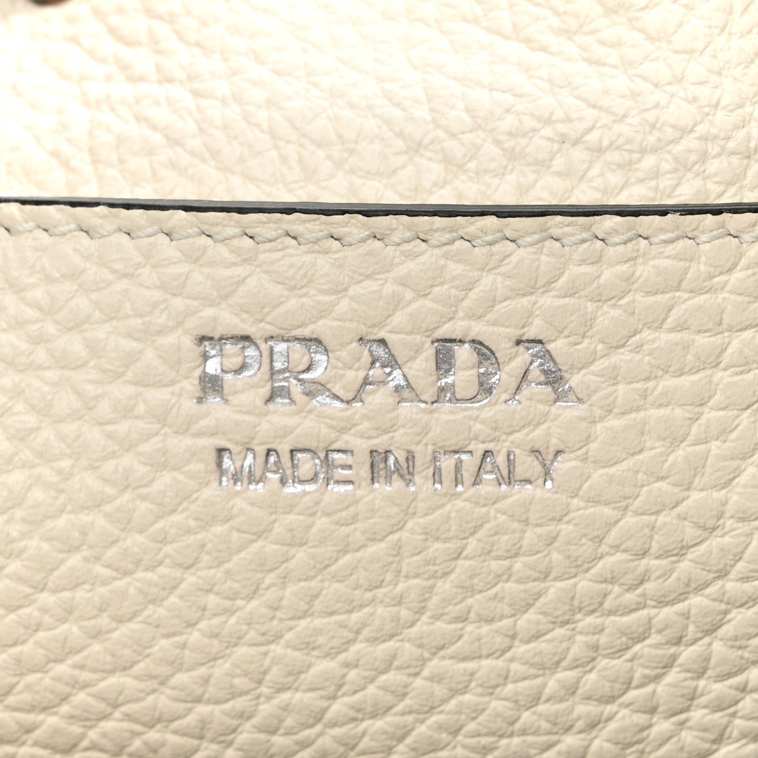Prada Vitello Daino Soft Drawstring Bucket Bag White 6 of 10